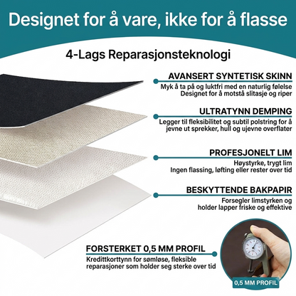 FJORLIN™ Lærreparasjon selvklebende lapp