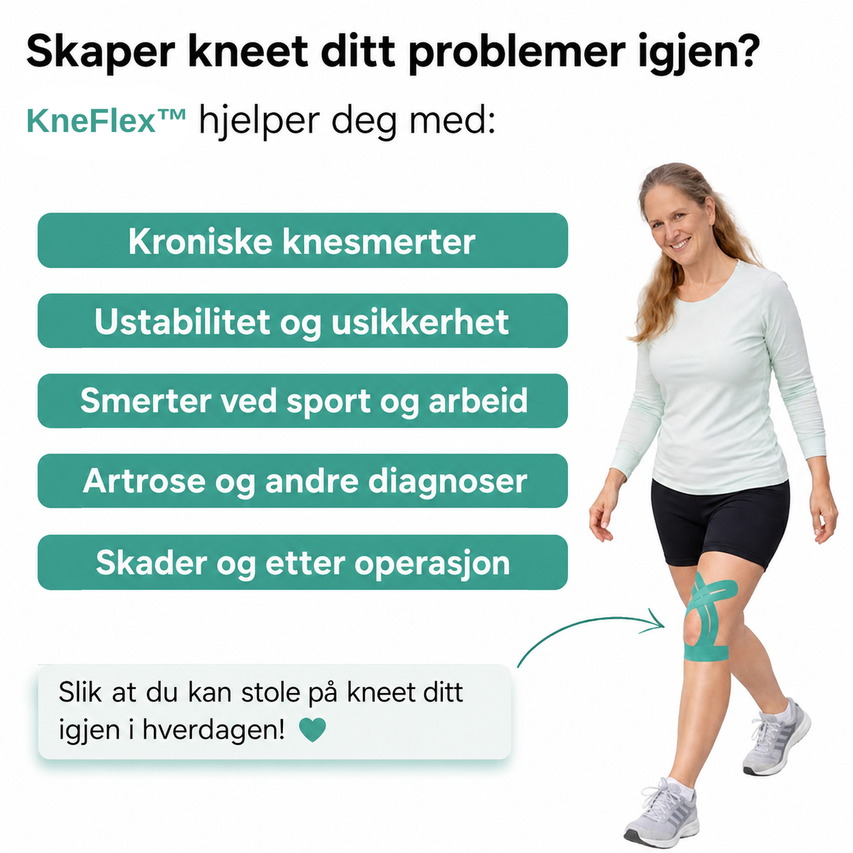 KneFlex™ | Stabil støtte og fri bevegelse